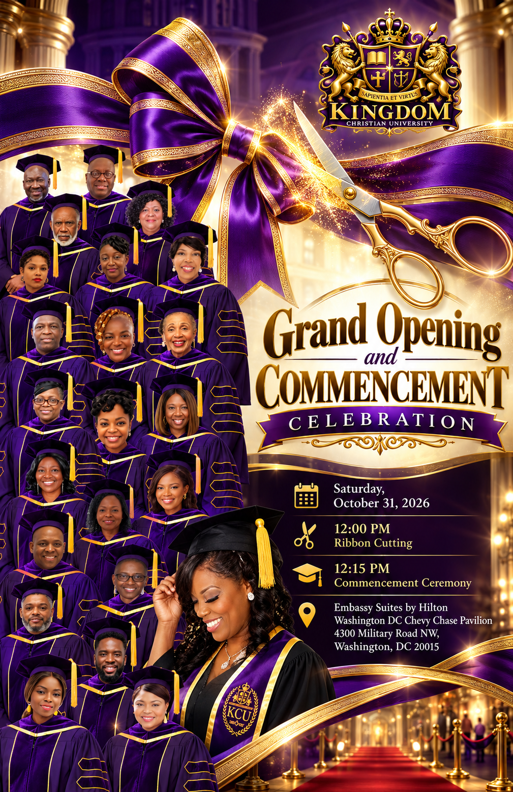 Kingdom Christian University Grand Opening and Commencement October 31, 2026